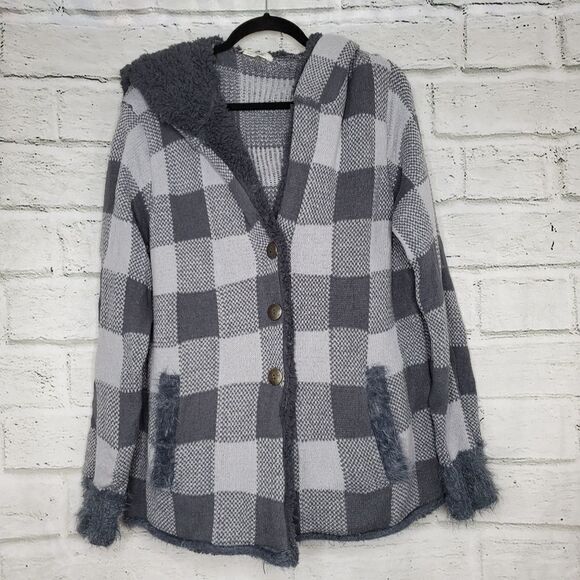 Simply noelle plaid long sleeve jacket - Picture 1 of 8